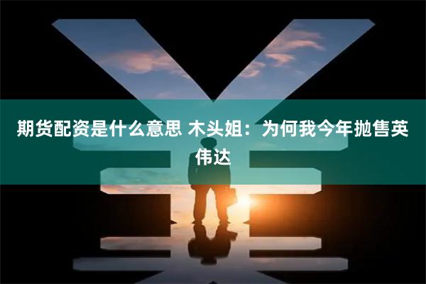 期货配资是什么意思 木头姐：为何我今年抛售英伟达